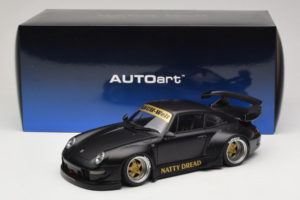Porsche 911 993 RWB Matt Black With Gold Wheels AUTOart 1:18 78154 Kompozit – obrázek 8 z 8