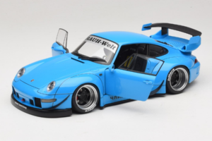 Porsche 911 993 RWB Nebesky Modrý Gun Grey Wheels AUTOart 1:18 78152 Kompozit – obrázek 2 z 8