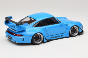 Porsche 911 993 RWB Nebesky Modrý Gun Grey Wheels AUTOart 1:18 78152 Kompozit – obrázek 3 z 8