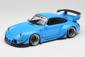Porsche 911 993 RWB Nebesky Modrý Gun Grey Wheels AUTOart 1:18 78152 Kompozit
