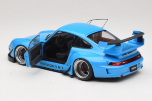Porsche 911 993 RWB Nebesky Modrý Gun Grey Wheels AUTOart 1:18 78152 Kompozit – obrázek 5 z 8