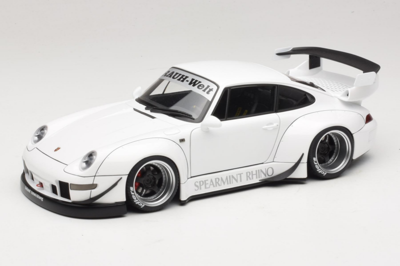 Porsche 911 993 RWB Bílý Gun Grey Wheels AUTOart 1:18 78150 Kompozit