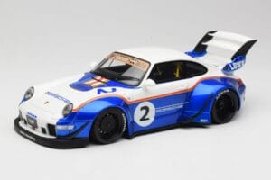 Porsche 911 993 RWB X Liberty Walk Bílý S Modrou GT Spirit 1:18 GT530 Pryskyřice