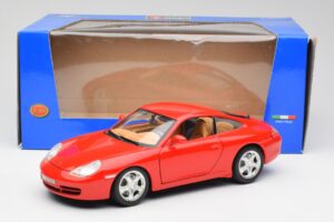 Porsche 911 996 Carrera 4 Červený Bburago 1:18 30085 Kov – obrázek 8 z 8