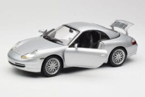 Porsche 911 996 Carrera Kabriolet Stříbrný Hot Wheels 1:18 213595 Kov – obrázek 2 z 8