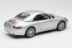 Porsche 911 996 Carrera Kabriolet Stříbrný Hot Wheels 1:18 213595 Kov – obrázek 3 z 8