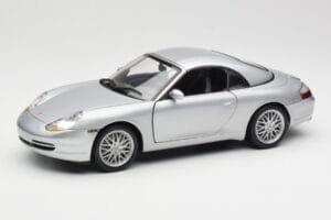 Porsche 911 996 Carrera Kabriolet Stříbrný Hot Wheels 1:18 213595 Kov