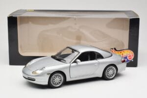 Porsche 911 996 Carrera Kabriolet Stříbrný Hot Wheels 1:18 213595 Kov – obrázek 8 z 8