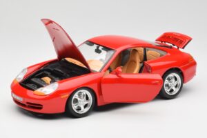 Porsche 911 996 Carrera Červený Bburago 1:18 3385 Kov – obrázek 2 z 8