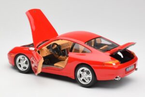 Porsche 911 996 Carrera Červený Bburago 1:18 3385 Kov – obrázek 5 z 8