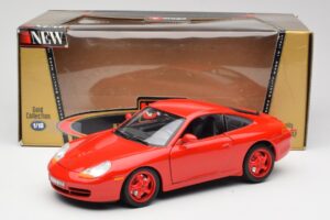 Porsche 911 996 Carrera Červený Limitovaná Edice Bburago 1:18 3385-M1 Kov – obrázek 8 z 8