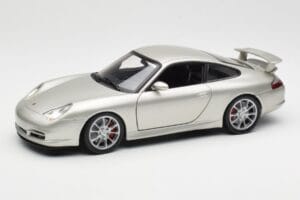 Porsche 911 996 GT3 Stříbrný Hot Wheels 1:18 C2590 Kov