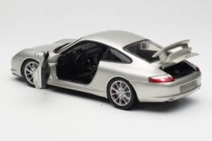 Porsche 911 996 GT3 Stříbrný Hot Wheels 1:18 C2590 Kov – obrázek 5 z 8