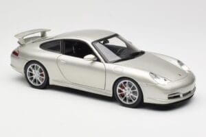 Porsche 911 996 GT3 Stříbrný Hot Wheels 1:18 C2590 Kov – obrázek 6 z 8