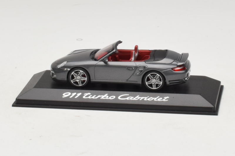 Porsche 911 997 Turbo Cabriolet Grey Metallic Minichamps 1:43 WAP02015218 Kov