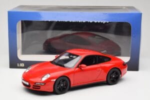 Porsche 911 997 Carrera 4S Červený Norev 1:18 187510 Kov – obrázek 8 z 8
