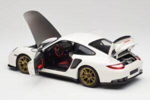 Porsche 911 997 GT2 RS Bílý & Zlatý Kola Minichamps 1:18 100069406 Kov – obrázek 5 z 8