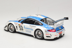 Porsche 911 997 GT3 R #53 Muhlner Motorsport P-Y. Vannelet / U. Peyroles Class Winners 24 Hours of Spa 2010 Minichamps 1:18 1 – obrázek 5 z 6