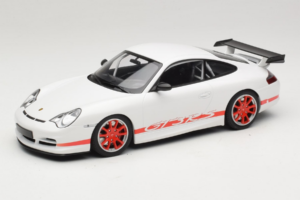 Porsche 911 996 GT3 RS Bílý Červený Pruh Minichamps 1:18 155062020 Kov