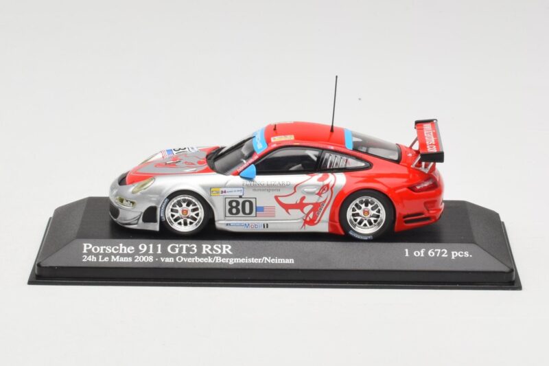 Porsche 911 997 GT3 RSR #80 Flying Lizard J. Van Overbeek / J. Bergmeister / S. Neiman 24 Hours of Le Mans 2008 Minichamps 1: