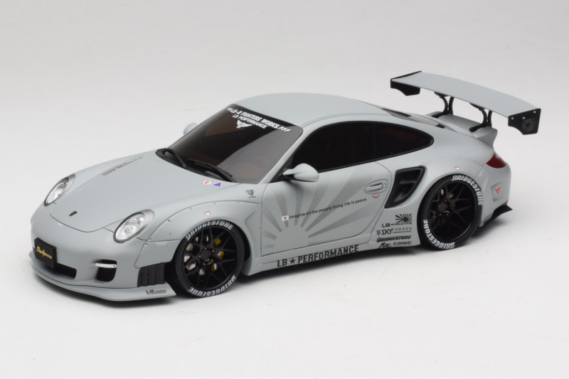 Porsche 911 997 Liberty Walk Šedý GT Spirit 1:18 GT126 Pryskyřice