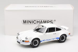 Porsche 911 Carrera RSR Group 4 GT Bílý & Modrý 1973 Minichamps 1:18 107065020 Kov – obrázek 6 z 6