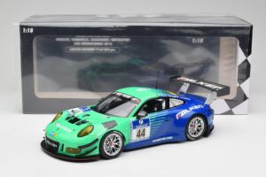 Porsche 911 GT3 R #44 Falken Motorsport W. Henzler / P. Dumbreck NBR 2016 Minichamps 1:18 155166044 Kov – obrázek 6 z 6