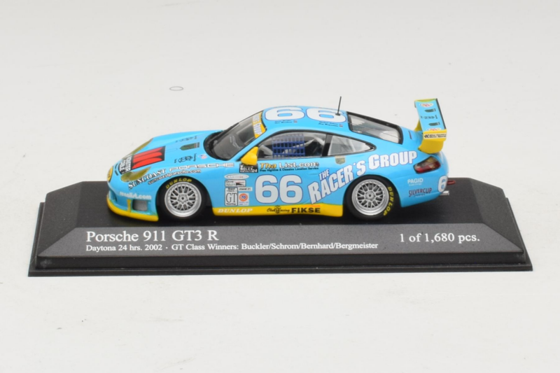 Porsche 911 GT3 R #66 Buckler / Schrom 24 Hours of Daytona 2002 Minichamps 1:43 400026966 Kov
