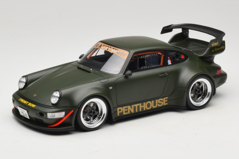 Porsche 911 RWB Penthouse Kaki Green GT Spirit 1:18 GT559 Pryskyřice