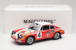 Porsche 911 S #4 G. Larrousse / M. Perramond 2nd Place Rally Monte Carlo 1972 Minichamps 1:18 107726804 Pryskyřice – obrázek 6 z 6