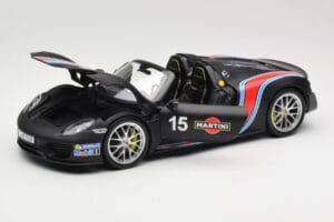 Porsche 918 Spyder Weissach Package Matt Black With Martini Stripes Minichamps 1:18 110062445 Kov – obrázek 2 z 8