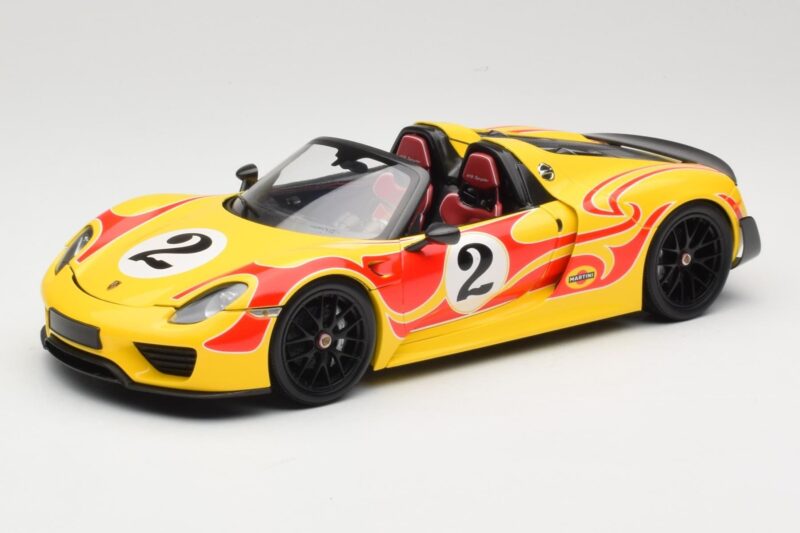 Porsche 918 Spyder Weissach Package Žlutý S Pruhy Minichamps 1:18 110062446 Kov