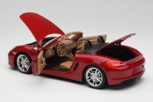 Porsche Boxster 981 S Guards Červený Minichamps 1:18 110062031 Kov – obrázek 5 z 8