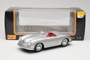 Porsche No. 1 356 Roadster Fish Stříbrný Maisto 1:18 31853 Kov – obrázek 8 z 8