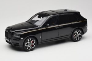 Rolls-Royce Cullinan Černý S Gold Coachline & Shadow Wheels OEM 1:18 028-15A Kov