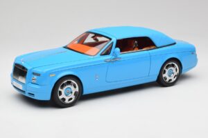 Rolls-Royce Phantom Drophead Coupe Powder Modrý Kyosho 1:18 08871BL Kov – obrázek 3 z 10