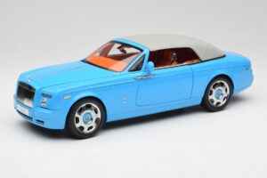 Rolls-Royce Phantom Drophead Coupe Powder Modrý Kyosho 1:18 08871BL Kov – obrázek 4 z 10