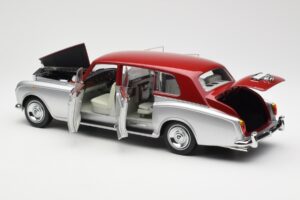 Rolls-Royce Phantom VI Stříbrná Červená Kyosho 1:18 08905SR Kov – obrázek 5 z 8