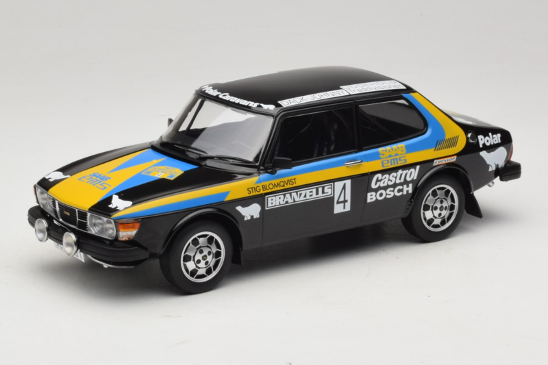Saab 99 EMS #4 S. Blomqvist / H. Sylvan Rally Sweden Winner 1977 MCG 1:18 MCG18826R Kov
