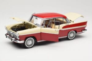 Simca Chambord Červený & Slonovinový Norev 1:18 185721 Kov – obrázek 2 z 8