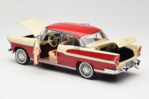 Simca Chambord Červený & Slonovinový Norev 1:18 185721 Kov – obrázek 5 z 8