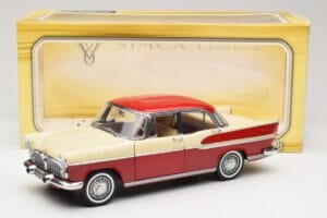 Simca Chambord Červený & Slonovinový Norev 1:18 185721 Kov – obrázek 8 z 8