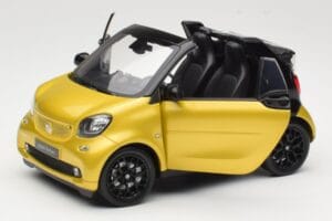 Smart Fortwo 453 Kabriolet Černý A Žlutý Norev 1:18 B66960289 Kov – obrázek 2 z 8