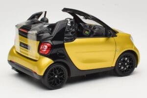 Smart Fortwo 453 Kabriolet Černý A Žlutý Norev 1:18 B66960289 Kov – obrázek 3 z 8