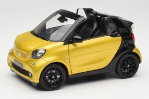 Smart Fortwo 453 Kabriolet Černý A Žlutý Norev 1:18 B66960289 Kov