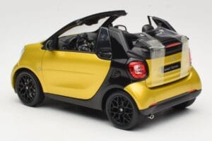 Smart Fortwo 453 Kabriolet Černý A Žlutý Norev 1:18 B66960289 Kov – obrázek 7 z 8