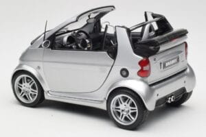Smart Fortwo W450 Brabus Cabrio Stříbrný Edice Prodejce Kyosho 1:18 0017769V001C05Q00 Kov – obrázek 7 z 8