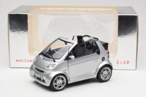 Smart Fortwo W450 Brabus Cabrio Stříbrný Edice Prodejce Kyosho 1:18 0017769V001C05Q00 Kov – obrázek 8 z 8