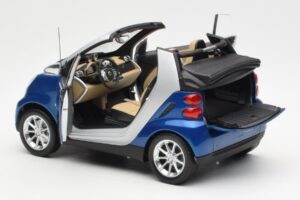 Smart Fortwo W451 Kabriolet Modrý Stříbrný Minichamps 1:18 Q0022565V001C80Q00 Kov – obrázek 5 z 8
