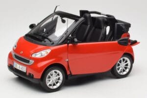 Smart Fortwo W451 Kabrio Červený Černý Minichamps 1:18 150036333 Kov – obrázek 2 z 8